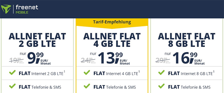 Freenet Mobile Tarife - Überblick | Preise | Angebote 2019