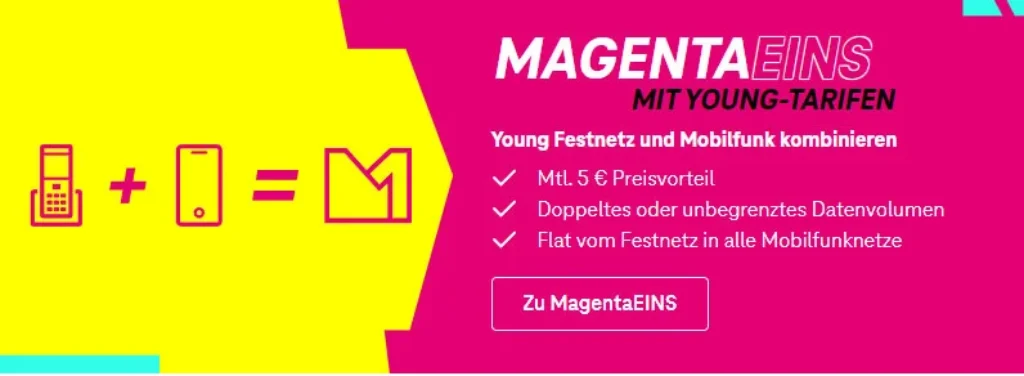 Entdecke die MagentaEINS Vorteile mit MagentaMobil Young 🎁