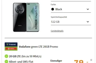 Honor Magic5 Pro für 79€ mit 20 GB Vodafone Tarif eff. gratis + Ersparnis