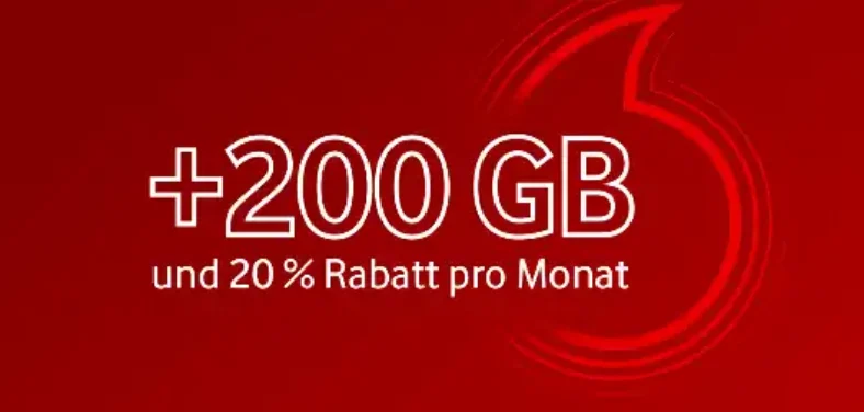 200 GB Datenboost bei Vodafone GigaMobil – Mega Datenvolumen