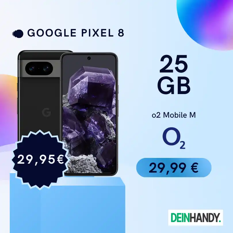 🚀 o2 Mobile M: 25 GB ab 29,99€ mit Galaxy S24 für 79,95 €, Pixel 8 für 4,95 €, PS5 für 4,95 € uvm.