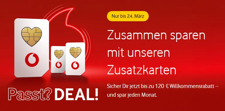 🔥 Vodafone FamilyCard: 5GB + 5G ab 7,99€/mtl