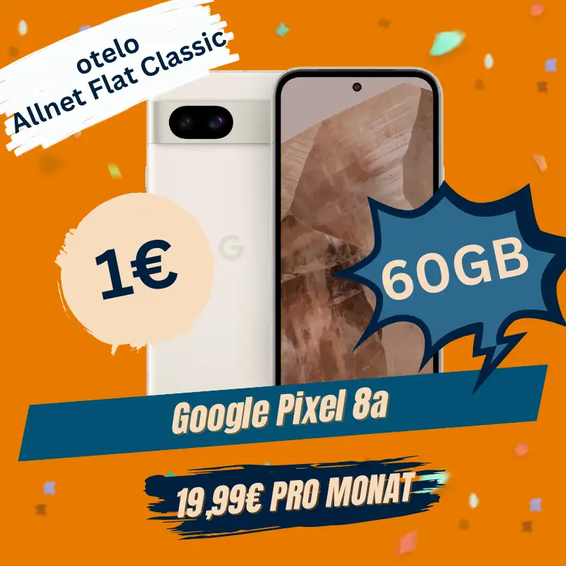 Pixel 8a + 60GB für 2,21€/M ➡️ Black Week Deal 2024