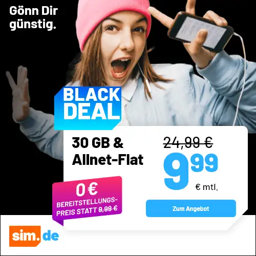 sim.de Tarife ab 4,99 € | Bis Unlimited-Flat + 5G