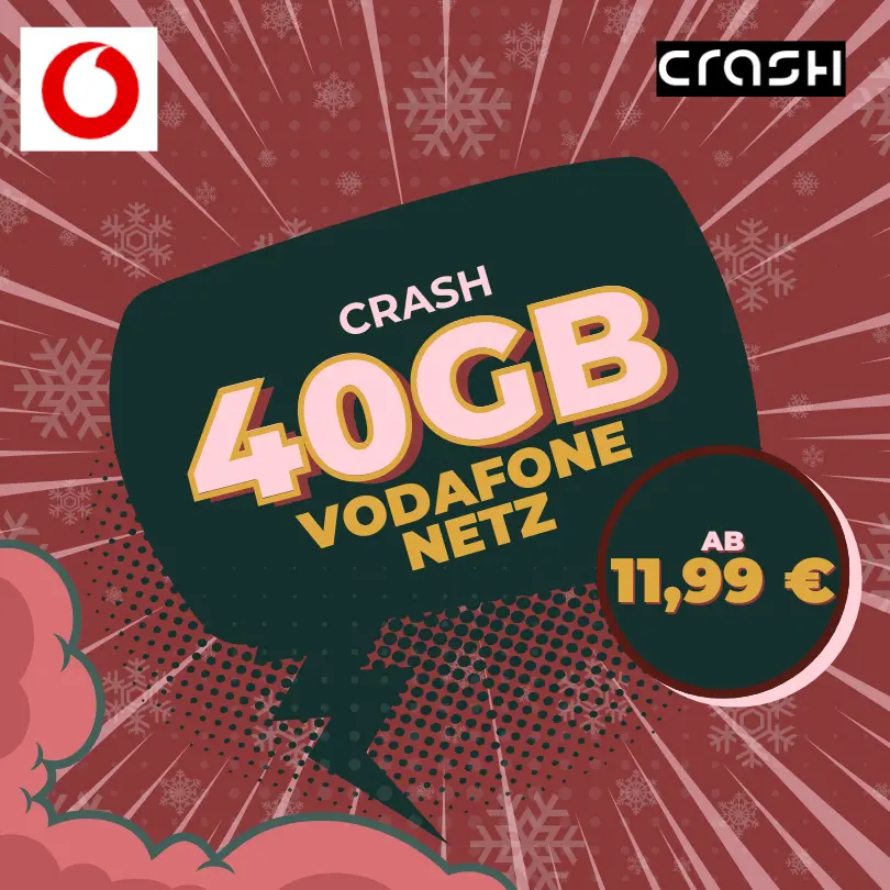 🔥 Crash: 40GB 5G Allnet-Flat für 10,49€ (Vodafone)