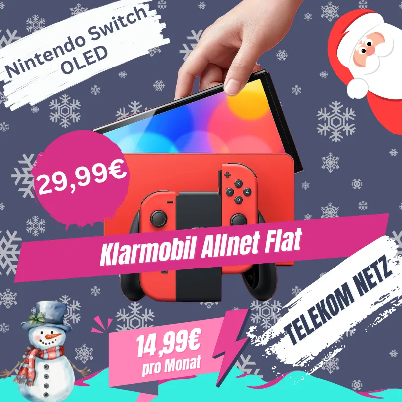 🎮 Switch OLED + 20GB Telekom Flat für 2,70€/M effektiv