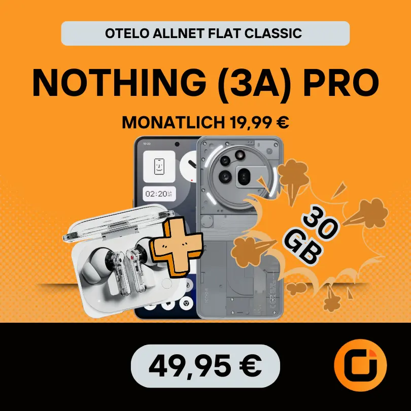 Nothing Phone (3a) Pro: 30GB Vodafone + Ear (a) ab 2,91€ 🔥