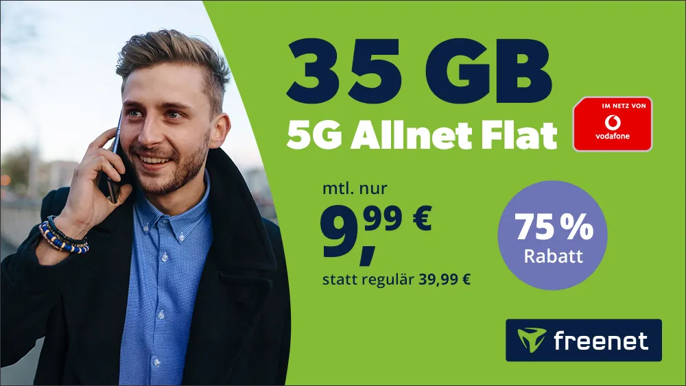 🔥 35 GB 5G im Vodafone-Netz für nur 9,99€ mtl.