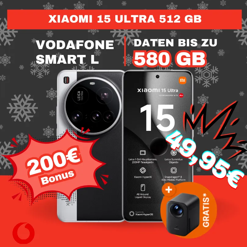 Xiaomi 15 Ultra + Vodafone 80GB 📱 Effektiv -18,01€/mtl