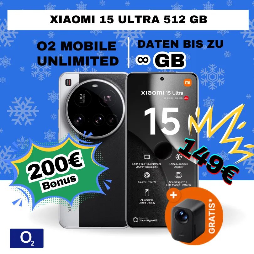 🔥 Xiaomi 15 Ultra + O₂ Unlimited: -22,47€/mtl! 📱