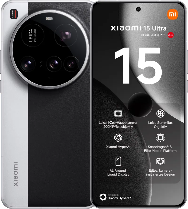 Xiaomi 15 Ultra 512 GB für 4.95 EUR mit Vodafone Smart XXL 110 GB