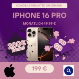 iPhone 16 Pro + o2 Unlimited: Top-Deal ab 10€/M 📱