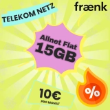 fraenk: 15 GB 5G im Telekom-Netz für nur 10 € mtl. 📱