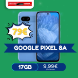 📱 Google Pixel 8a (128 GB) für 79€ mit 17 GB für 9,99€