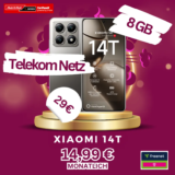 🔥 Xiaomi 14T: -1,21€/M im Telekom-Netz (8GB)