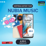 Nubia Music für 29 EUR mit Allnet Flat 5G Vertrag für unter 7 EUR