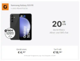 Top-Deal: Galaxy S23 FE + 20GB otelo Eff. nur -1,43€/Mt.