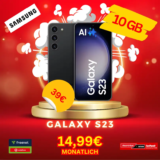 Galaxy S23 für 39 EUR mit 10 GB Vodafone-Tarif – eff. -4,18 EUR!