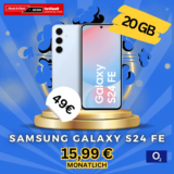 📱 Galaxy S24 FE + 20GB: O₂ Deal mit -1,26€ Effektivpreis