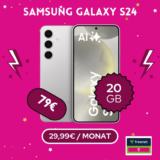 Galaxy S24 für 79€ + 20GB Telekom nur 6,16€ eff. mtl.