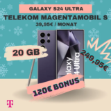 📱 Galaxy S24 Ultra + 20GB Telekom nur 10,78€ eff./Monat