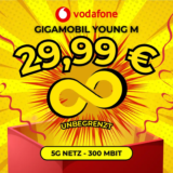 GigaMobil Young M: Unlimited 5G für 29,99€ | U28