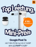 Pixel 7a 128GB + Buds A für 4,95€ + 7 GB Flat für eff. 1,07€