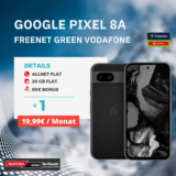 Google Pixel 8a für 1€ mit 20GB Tarif eff. 0,91€ / Monat