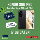 Honor 200 Pro + 17 GB Allnet-Flat für eff. 0 € mit 177 € Ersparnis