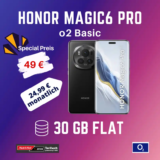 Honor Magic6 Pro für 49€ + 30GB o2 für für 24,99€ eff. -10,84€