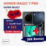 📱 Honor Magic 7 Pro Bundle: -15€ effektiv | 30 GB