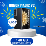 Honor Magic V2 5G für 4,95 € + 140 GB o2 Tarif eff. gratis