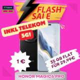 Honor Magic 6 Pro für 1€ mit 35GB Telekom 5G für 29,99€