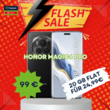 Honor Magic 6 Pro für 99€ mit 20GB D-Netz für 24,99€ eff. gratis