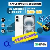 iPhone 16 für 149,95€ mit o2 L Boost 140 GB + Doppelkarte