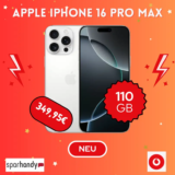 iPhone 16 Pro Max für 349,95 € + 200 € Bonus mit Vodafone