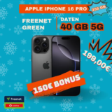 📱 iPhone 16 Pro + 40GB 5G freenet D2 für 2,82€/M eff.