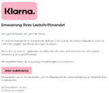 Phishing-Warnung: Klarna Lastschriftmandat erneuern