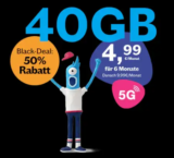 Lebara Hello! 40 Black Deal: 40GB 5G ab 8,24€/Monat⚡