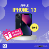 Apple iPhone 13 für 99€ mit o2 Basic 35 GB für 19,99€ eff. 0,11€