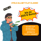 otelo Allnet Flat Classic – 30 GB für 19,99€ mtl. + 250€ Cashback