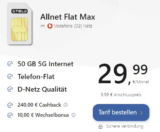 otelo Flat Max: 50 GB 5G, 240€ Cashback für 19,99€/Monat