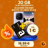 🔥 Redmi Note 14 Pro Plus + 30 GB für 4,20 € mtl.