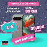 📱 Pixel 9 Pro + 35GB Telekom nur 6,28€ mtl. effektiv