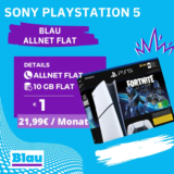 🎮 PS5 Digital für 1 EUR + Blau 10GB für 21,99€ | o2-Netz