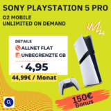 🎮 PS5 Pro + o2 Unlimited: 150€ Bonus + 4,95€ | Deal