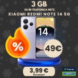 🔥 Xiaomi Redmi Note 14 5G: 3,99€ Vertrag mit 32€ Gewinn!