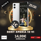 📱 Xperia 10 VI: 25GB für 1€ – Effektivpreis 1,32€ mtl