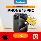 Vodafone Smart XXL (bis zu 180 GB) ab 59,99€ mit iPhone 15 Pro (Max), Pixel 8 (Pro),  Galaxy S24 (Ultra) ab 1€