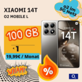 🔥 Xiaomi 14T + 100GB O2 Tarif nur 19,99€ mtl.